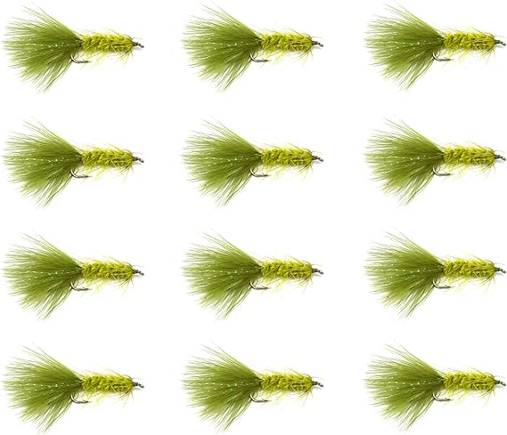 Green woolly Bugger Flies | Streamer, Trout and Bass Flies