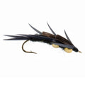 Double Bead Black Stone Fly with Black Biot Legs - Stonefly Wet Fly