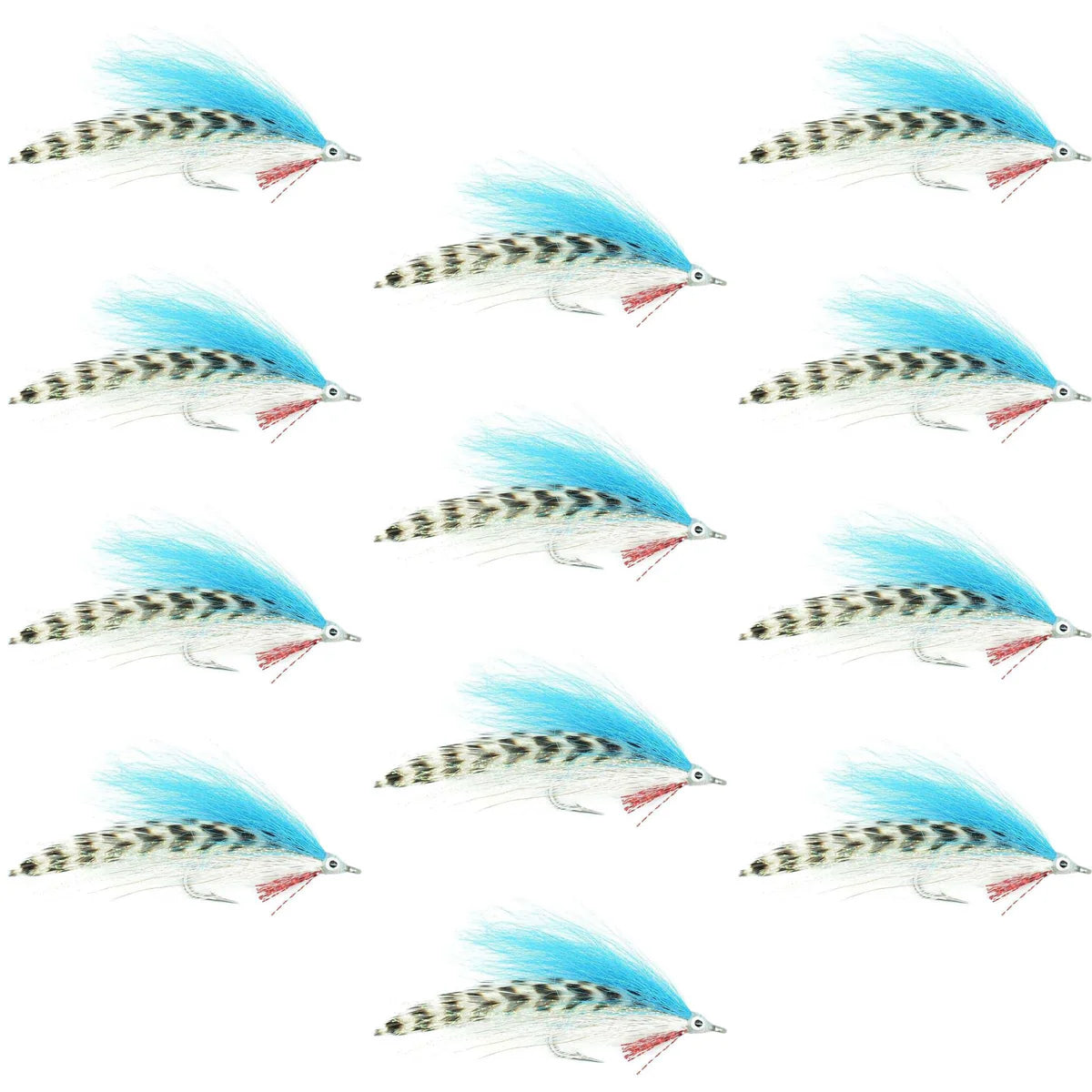 Lefty's Deceiver Saltwater Streamer Fly - Blue/White/Grizzly